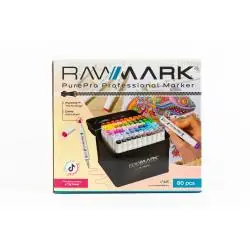 PROMARKERY ALKOHOLOWE PUREPRO 80 KOLORÓW Z ETUI RAWMARK