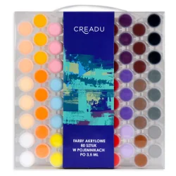 FARBY AKRYLOWE ZESTAW 80 SZTUK X 3,5 ML CREADU