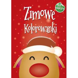 ZIMOWE KOLOROWANKI Z NAKLEJKAMI