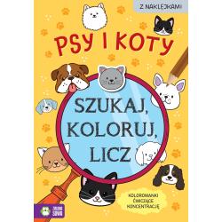 PSY I KOTY. SZUKAJ KOLORUJ I LICZ