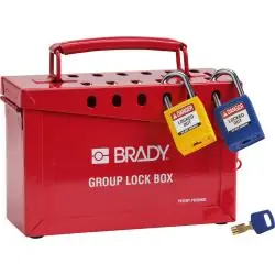 SKRZYNKA DO BLOKAD GRUPOWYCH BRADY RED DO 40 KŁÓDEK