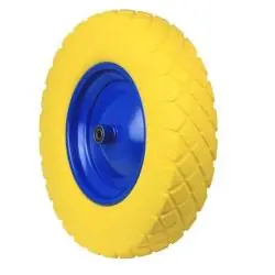KOŁO PEŁNE DO TACZKI 400 MM 120 KG POLIURETAN ŁOŻYSKA KULKOWE
