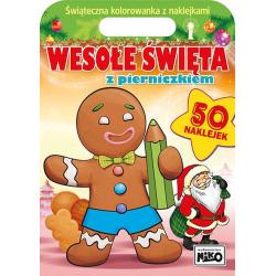WESOŁE ŚWIĘTA Z PIERNICZKIEM. ŚWIĄTECZNA KOLOROWANKA Z NAKLEJKAMI
