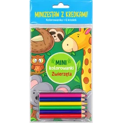 MINIZESTAW Z KREDKAMI. KOLOROWANKA + 6 KREDEK