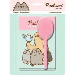 NOTES PUSHEEN 40 KARTEK W LINIE + DŁUGOPIS Z POMPONEM