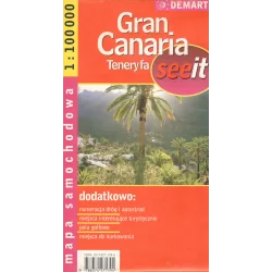 GRAN CANARIA TENERYFA MAPA SAMOCHODOWA 1:100 000