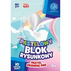 BLOK RYSUNKOWY ASTRA PASTELOWY A4 10 KARTEK 80 G/M2