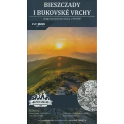 BIESZCZADY I BUKOVSKE VRCHY. MAPA TURYSTYCZNA 1:90 000
