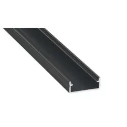 PROFIL ALUMINIOWY DUAL CZARNY 2 M DO TAŚM LED 2X12 MM ANODOWANY