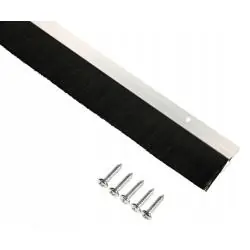 LISTWA DRZWIOWA SZCZOTKOWA 60 MM USZCZELKA ALUMINIOWA WKRĘCANA