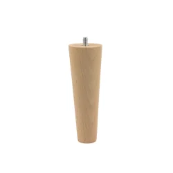 NOGA TOCZONA STOŻEK 230 MM NATURALNA ŚR. 60/40 MM DO MEBLI 6 SZTUK