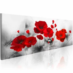 OBRAZ NA ŚCIANĘ NA PŁÓTNIE SZARY OGRÓD 150X50 CM