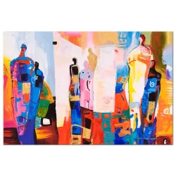 OBRAZ NA ŚCIANĘ KOLOROWE POSTACIE 170X113 CM DO SAMODZIELNEGO ZŁOŻENIA