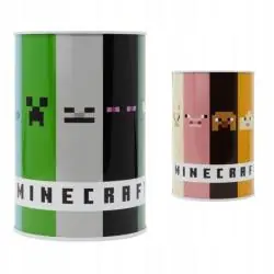 SKARBONKA METALOWA MINECRAFT 15 CM POJEMNIK 4+