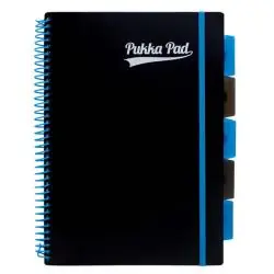 KOŁOZESZYT PUKKA NEON A4 PROJECT BOOK NIEBISKI KRATKA
