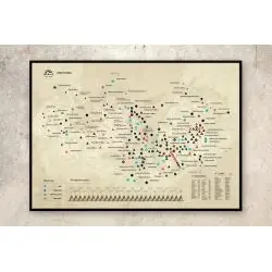 MAPA ZDRAPKA TATRY WYSOKIE 82X58 CM POLSKA SŁOWACJA
