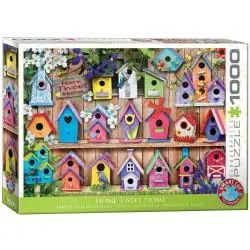 PUZZLE 1000 ELEMENTÓW HOME TWEET HOME KOLOROWE DOMKI DLA PTAKÓW EUROGRAPHICS PUZZLE 10+