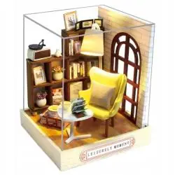 BOX MINIATUROWY DOMEK DIY CHWILA Z KSIĄŻKĄ LED 1:24 HABARRI 7+