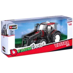 VALTRA N174 TRAKTOR Z PŁUGIEM CZERWONY 1:32 BBURAGO 3+