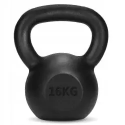 KETTLEBELL 16 KG 4FIZJO ŻELIWNY HANTEL DO TRENINGU SIŁOWEGO