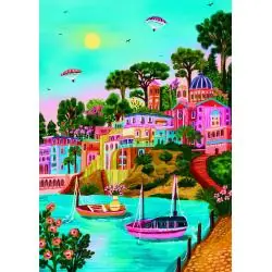 PUZZLE 1000 ELEMENTÓW SIROS GRECJA THE ART OF COLOUR TREFL 10+