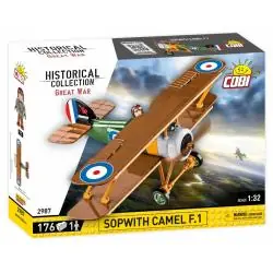 SOPWITH F.1 CAMEL SAMOLOT Z KLOCKÓW 176 ELEMENTÓW SKALA 1:32 COBI 7+