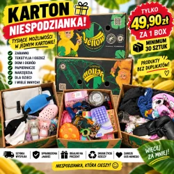 YELLOW BANANAS KARTON NIESPODZIANKA MIX PRODUKTÓW MIN. 30 SZTUK MYSTERY BOX