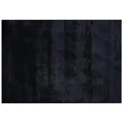 DYWAN MIRPUR 80X150 CM CZARNY SZTUCZNE FUTRO KRÓLIKA SHAGGY