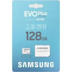 KARTA PAMIĘCI SAMSUNG EVO PLUS 128GB MICROSD 160 MB/S UHS-I U3 V30 A2 ADAPTER