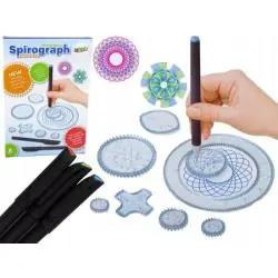 ZESTAW SPIROGRAF DO WZORÓW GEOMETRYCZNYCH 3 PISAKI SZABLONY LEAN TOYS 8+