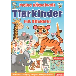 MEINE RATSELWELT TIERKINDER MIT STICKERN!