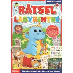 RATSEL LABYRINTHE. MIT STICKERN!