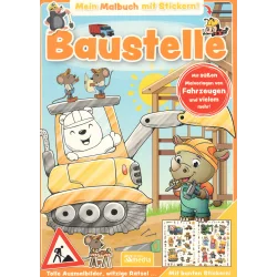 MEIN MALBUCH MIT STICKERN! BAUSTELLE