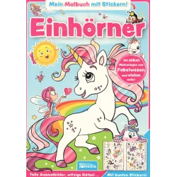 MEIN MALBUCH MIT STICKERN! EINHORNER