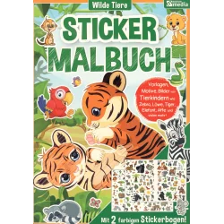 WILDE TIERE. STICKER MALBUCH