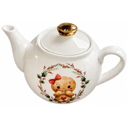 DZBANEK PORCELANOWY 900 ML ŚWIĄTECZNY PIERNIKOWY LUDZIK SMUKEE
