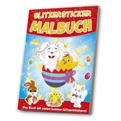 GLITZERSTICKER XXL-MALBUCH KUNTERBUNTE WELT ZUR OSTERZEIT