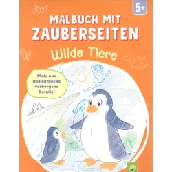 MALBUCH MIT ZAUBERSEITEN WILDE TIERE