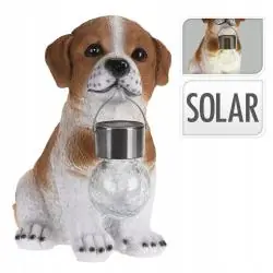 SOLARNA FIGURKA OGRODOWA PIES Z LAMPĄ LED KOOP 24 CM