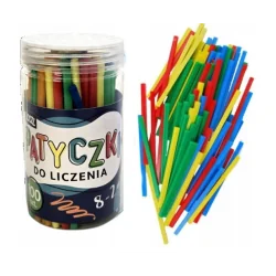 PATYCZKI LICZĄCE 100 SZTUK W PUDEŁKU DO NAUKI MATEMATYKI