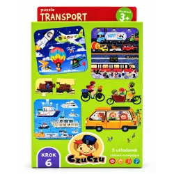 PUZZLE Z POJAZDAMI CZUCZU TRANSPORT 45 ELEMENTÓW 3+