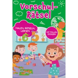 ERNHEFT DIN A5 MIT STICKERN - VORSCHUL-RÄTSEL