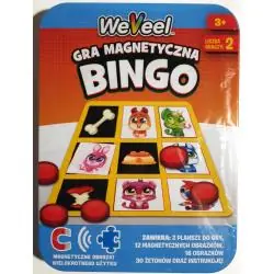 GRA MAGNETYCZNA BINGO PODRÓŻNA 2 PLANSZE ŻETONY WEVEEL 3+