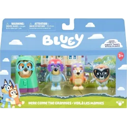 ZESTAW 4 FIGUREK BLUEY HERE COME THE GRANNIES 3+