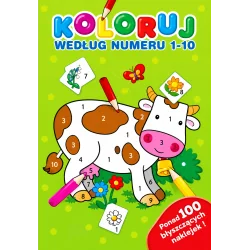 KOLORUJ WEDŁUG NUMERU 1-10. ZIELONA