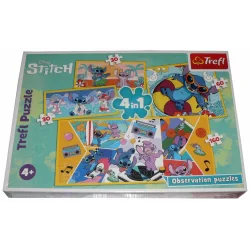 PUZZLE LILO & STITCH 4 OBRAZKI DISNEY TREFL 4+