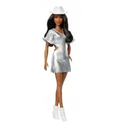 BARBIE LALKA KOWBOJKA BROKATOWA SUKIENKA 3+