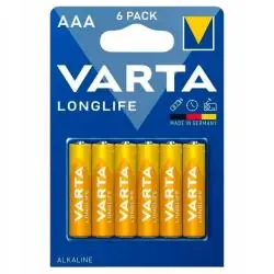 BATERIE ALKALICZNE 6 SZT. VARTA LONGLIFE LR03 AAA