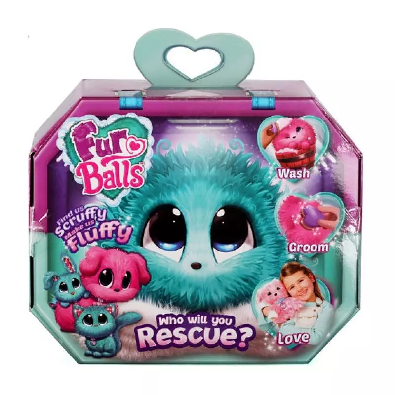 FUR BALLS AQUA TAJEMNICZE ZWIERZĄTKO NIESPODZIANKA TURKUSOWE 3+