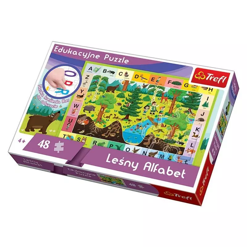 LEŚNY ALFABET PUZZLE EDUKACYJNE 48 ELEMENTÓW - Trefl